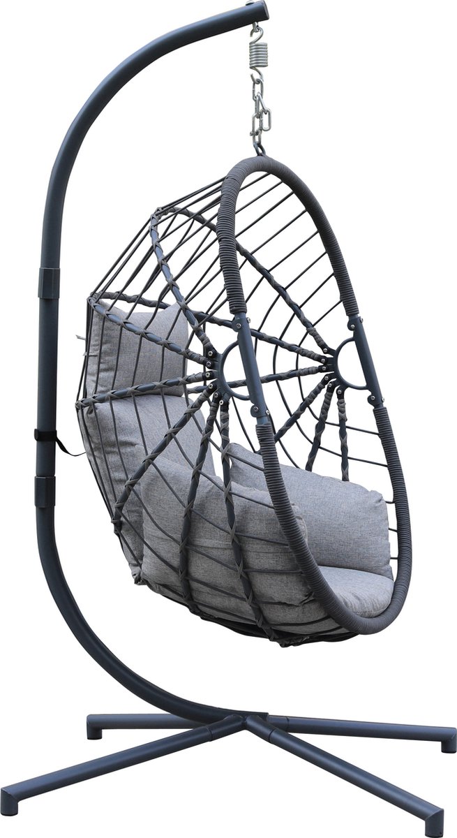 Sens-Line Lisa hangstoel - Metaal - 103cm - Zwart