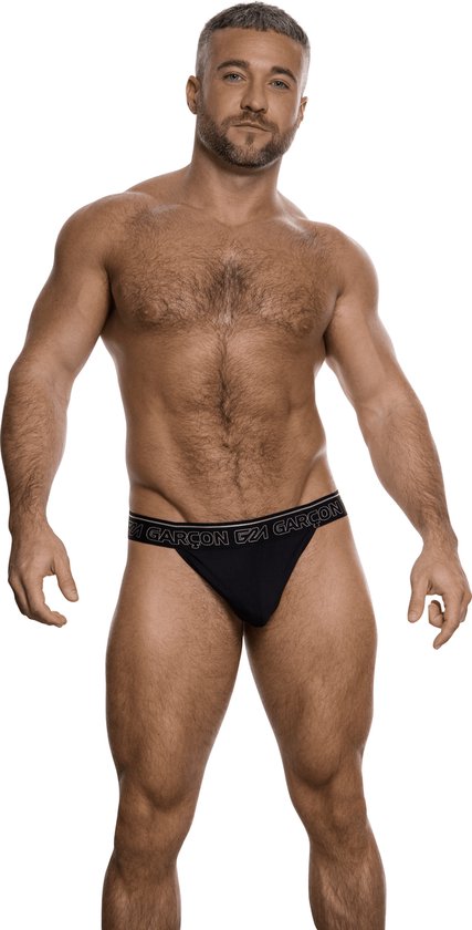 Garçon Black Thong - MAAT S - Heren Ondergoed - String voor Man - Mannen String