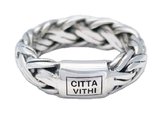 Zilveren CITTA VITHI Buddha Ring- zeg "JA" tegen een Betere Wereld 17.25 mm (maat 54) model 192
