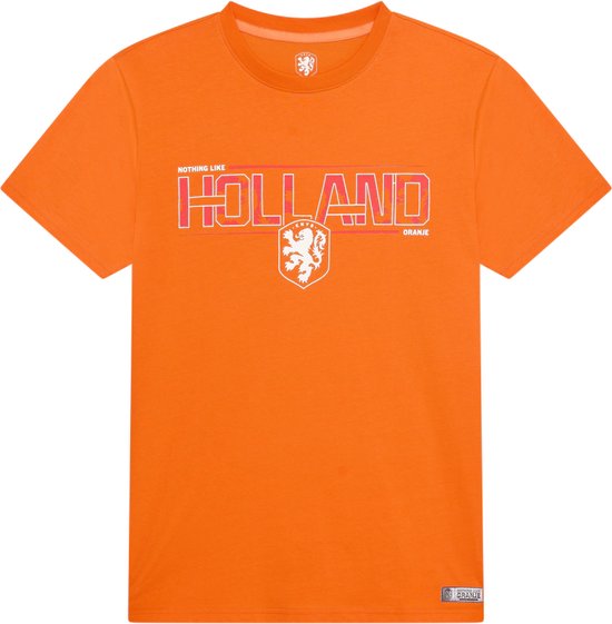 Foto: Nederlands elftal knvb holland t shirt voor heren maat m medium ek 2024 oranje t shirt