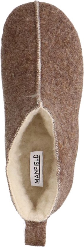 Manfield - Femme - Chaussons beiges - Taille 36