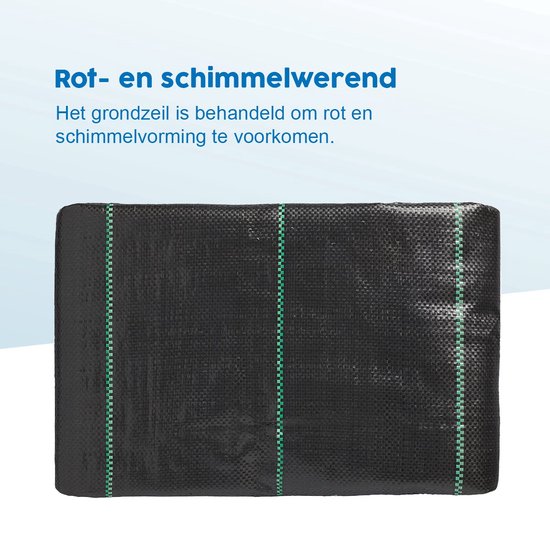 ProPlus Grondzeil - 2.5 x 6 m - Tentzeil - Tenttapijt Caravan - Gronddoek Tent - Rot- en schimmelwerend - Ondergrondzeil - Ondertapijt - Worteldoek - Kampeertapijt - Voortenttapijt - Gemakkelijk meenemen van ProPlus — afbeelding 4