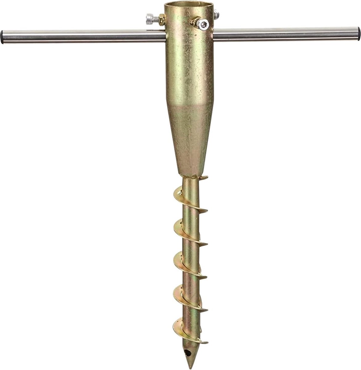 Parasolpoten 43 cm Zwaar Metaal Parasolanker met Schroefstang Grondpunt met Staafdiameter parasolvoet