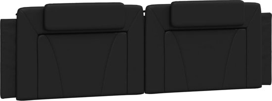 vidaXL - Coussin de tête de lit - 180 - cm - cuir artificiel - noir