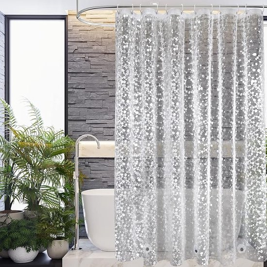 Peri Home Rideau de douche 100 % coton chenille pour salle de