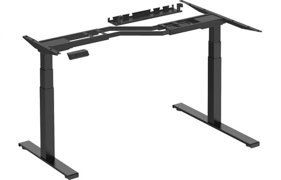 Worktrainer - Lumi Corner - Bureau d'angle assis-debout électrique - Zwart