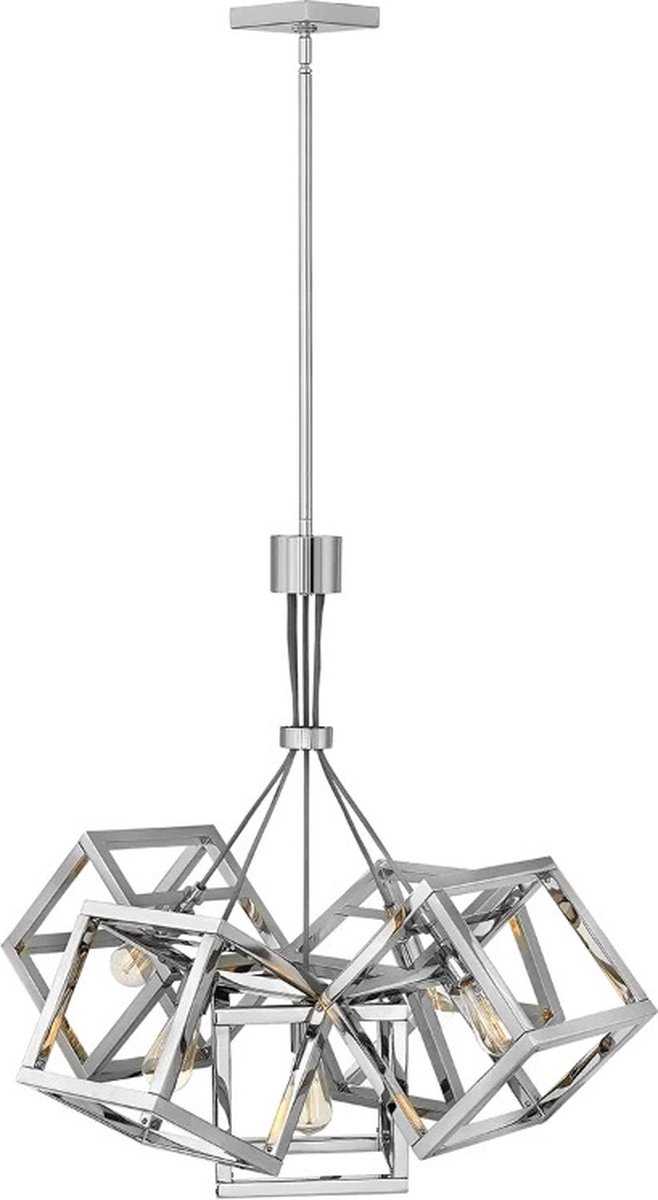 Hinkley/ Fredrick Ramond LED Hanglamp Ensemble | 5X E27 Max 60W | Dimbaar | Polished Nickel