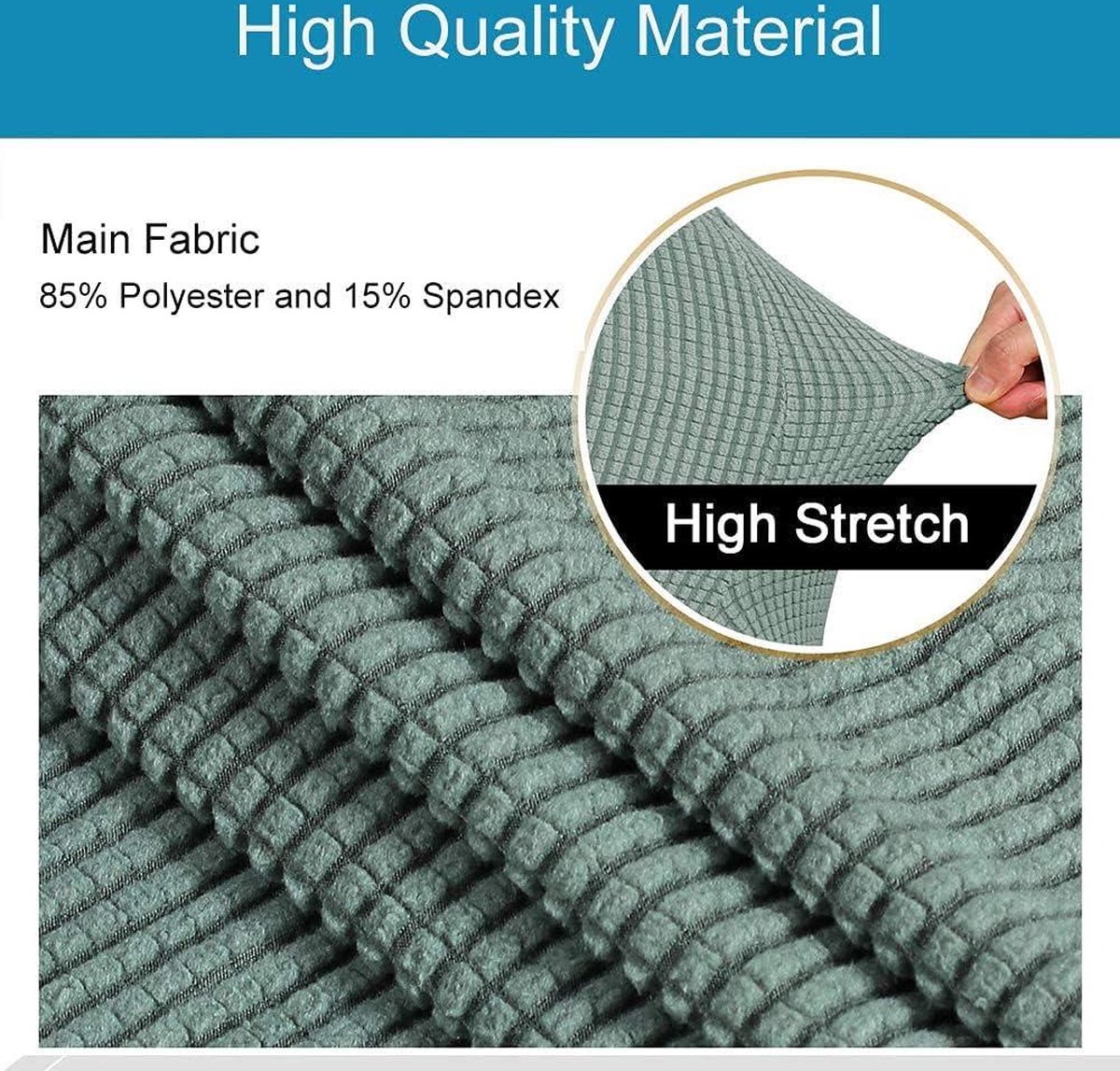Stretch Jacquard Poef Hoes 40x40 Cm - Bescherm Je Voetenbank Stijlvol En Functioneel