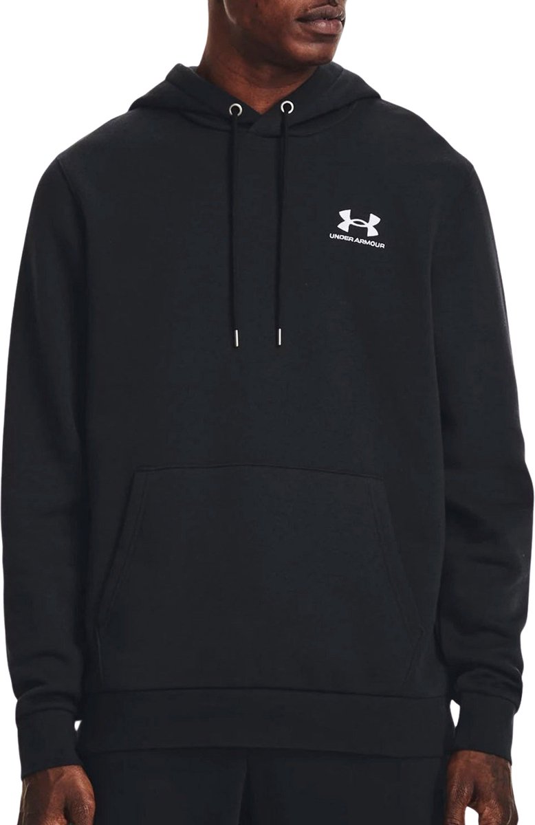Under Armour UA Icon Fleece Hoodie-BLK Heren Sporttrui - Zwart - Wit
