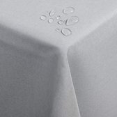 Rechthoekig Tafelkleed van Polyester - Waterafstotend - 130x260cm - Lichtgrijze Kleur Tafelkleed