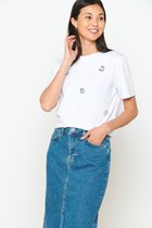 LolaLiza T-shirt T Floseq 02301600 Optical White Dames Maat - L