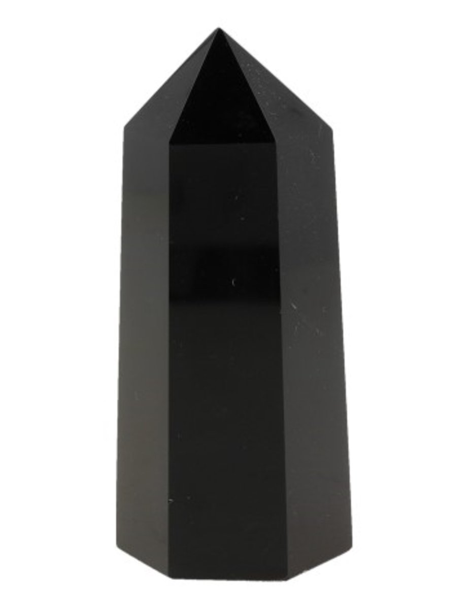 Ruben Robijn Obsidiaan zwart edelsteen punt 7-8 cm