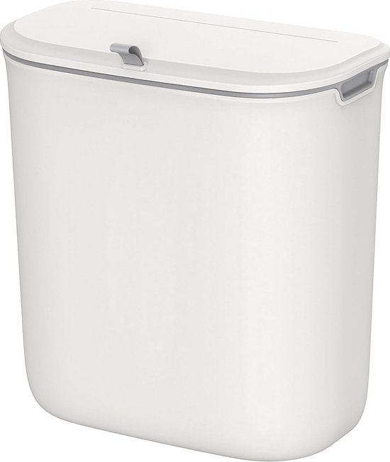 thumbnail: Stonespace Hangende Prullenbak 12L Met Deksel - Compact & Geurvrij Voor Keuken Of Badkamer