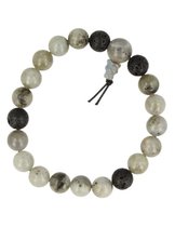 Labradoriet powerbead mannen - extra lange armband