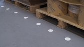 Dot 100 pièces Zwart ø 90 mm - autocollant de sol avec couche supérieure lisse