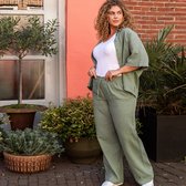 Groene Broek/Pantalon van Je m'appelle - Dames - Plus Size - 52 - 4 maten beschikbaar