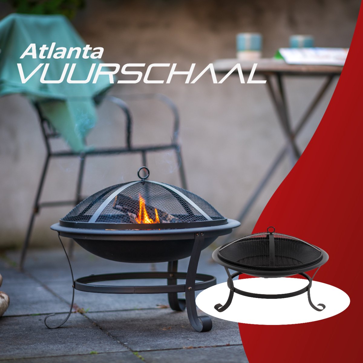 RedFire Atlanta Fire Bowl - Ø 51 cm - Black