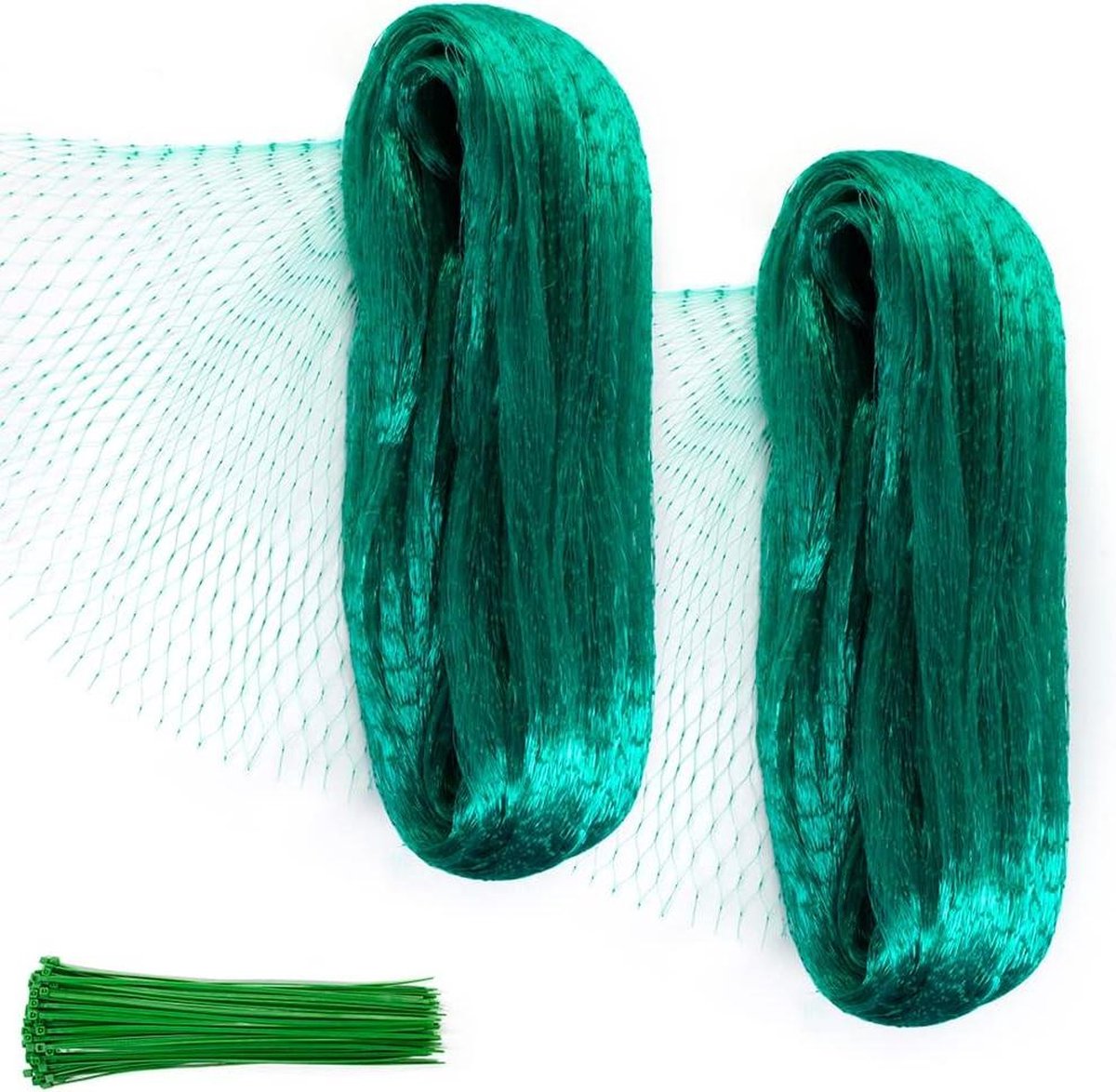 JK24 Vogelnet Tuinnet Plantennet Bird net Anti Bird Netting 5x10 Meter Tuin Netting Mesh met Nylon met Kabelbinders Plant Fruit Groente Bescherming Groen