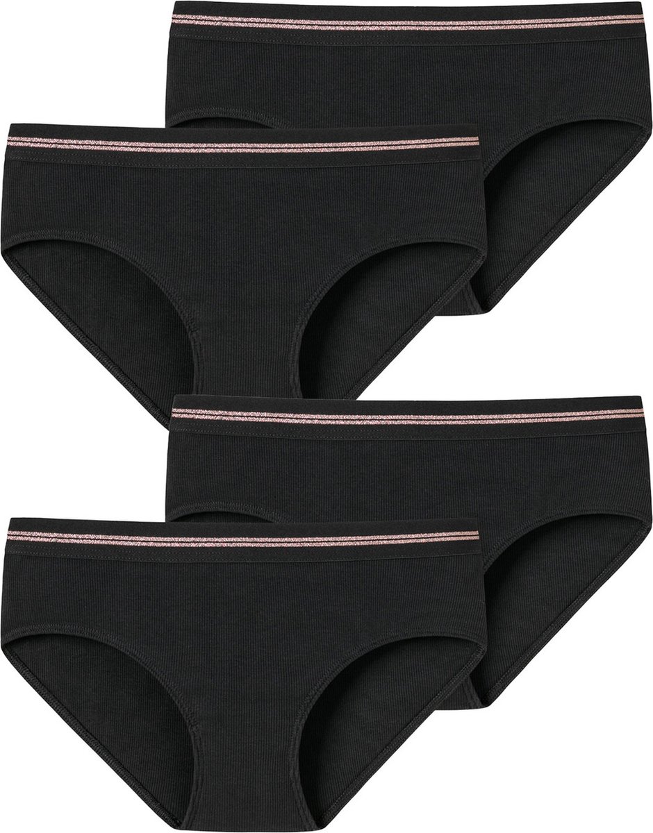 Schiesser Panty Lang Leven Rib zwart