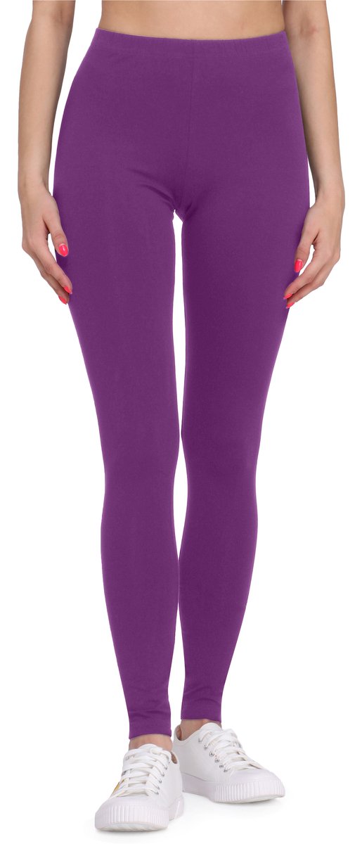 Bellivalini BLV-BLV50-147-LE Dames Leggings - Sport - Vrijetijdsbroek - Lang - Viscose - Sporbroek - Yogabroek - Paars - XS