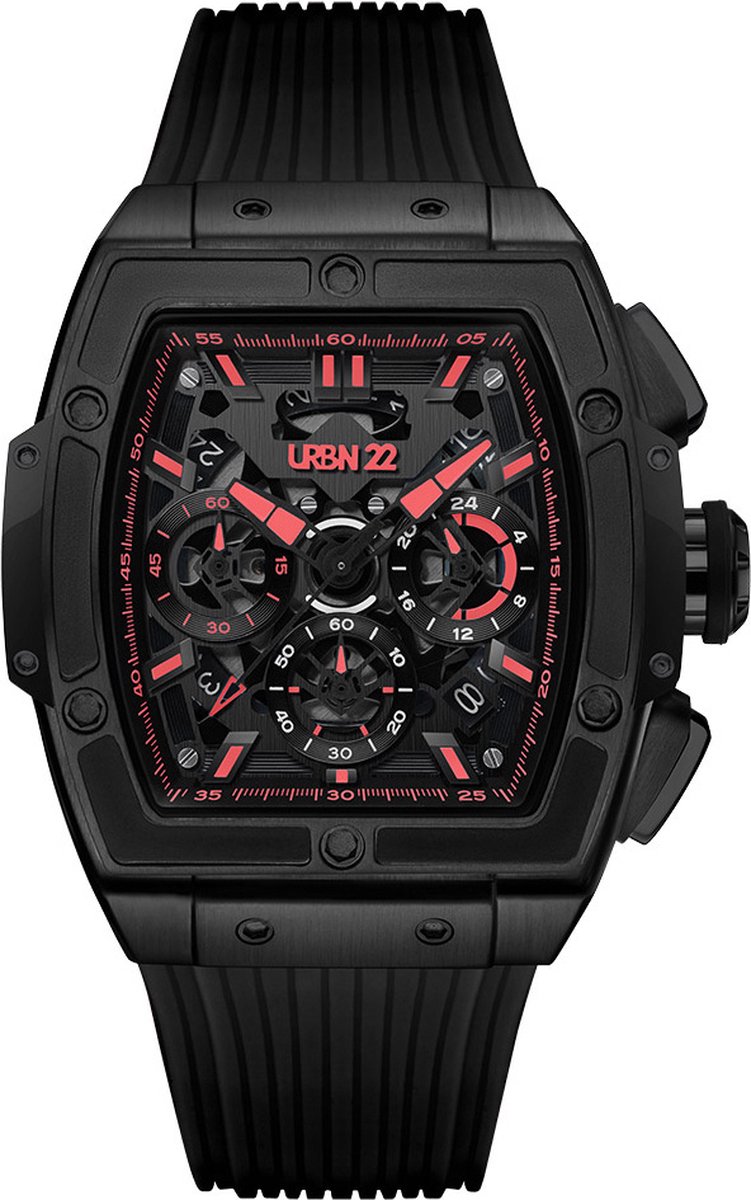 URBN22 Onyx Burning Red streetlife chronograaf horloge