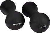 Bol.com Avento Handgewicht Set - Bone - 2x 3 kg - Zwart aanbieding