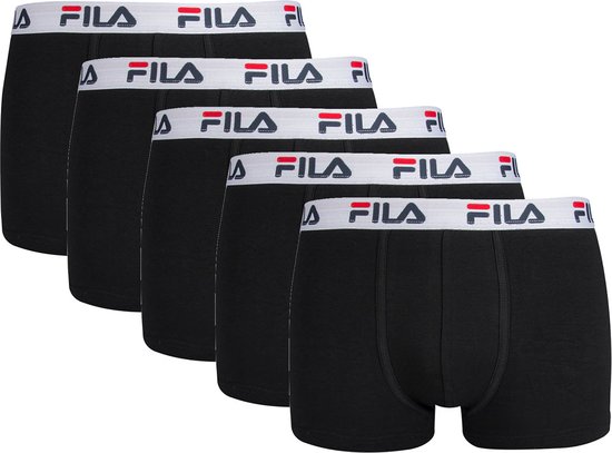 FILA - Boxers Basic Homme - Lot de 5 - Taille XL - Zwart