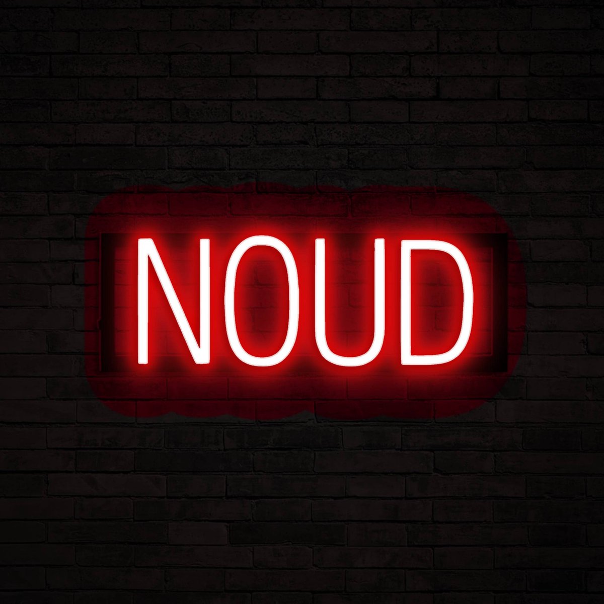 NOUD - Neon LED Lamp Kinderkamer | SpellBrite | 44,09 x 16 cm | 6 Dimstanden & 8 Lichtanim