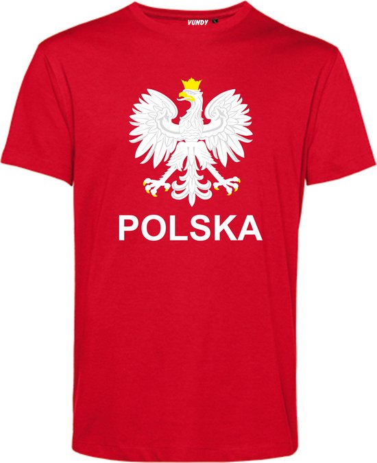 T-shirt Logo Polska | EK 2024 |Polen shirt | Shirt Poolse vlag | Rood | maat 4XL