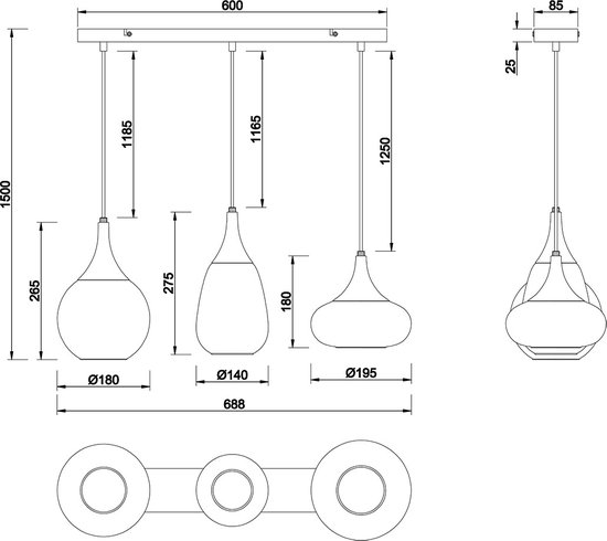 Serien Lighting TWIN Hanglamp LED Chroom TW1001