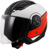 LS2 OF616 AIRFLOW II COVER MATT WHITE RED-06 3XL - Maat 3XL - Helm