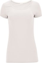 Oroblu Perfect Line Modal - T-Shirt Short Sleeve - Kleur Ivory/ Wit - Maat XL