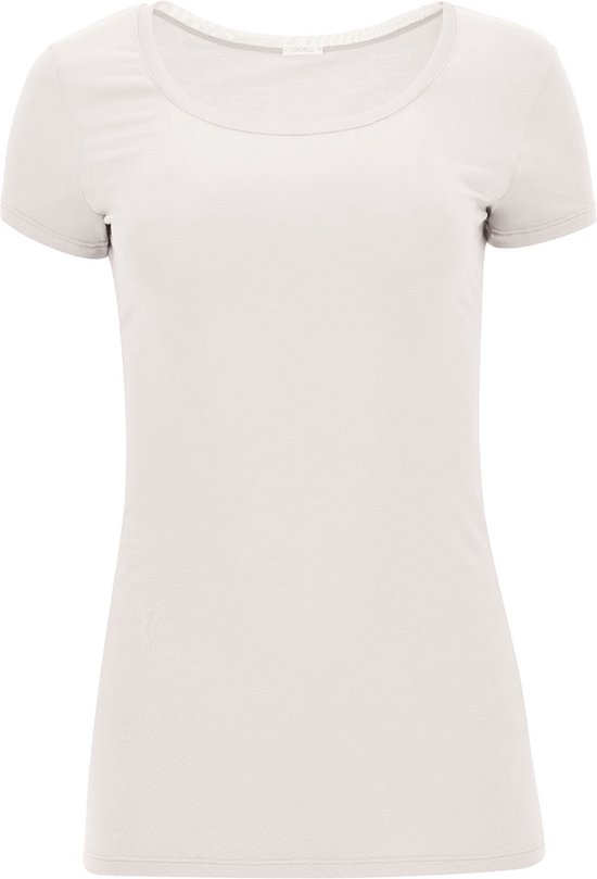 Oroblu Perfect Line Modal - T-Shirt Short Sleeve - Kleur Ivory/ Wit - Maat XL