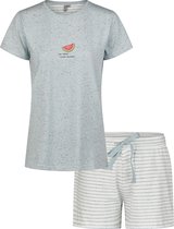 By Louise Dames Korte Pyjama Set Shortama Watermeloen - Maat M