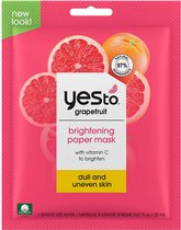 Yes To Grapefruit - Brightening Paper Mask - VEGAN - Doffe en Oneffen huid - Gezichtsverzorging - Gezichtsmasker - 1 Single Use Face Mask - 10 ml