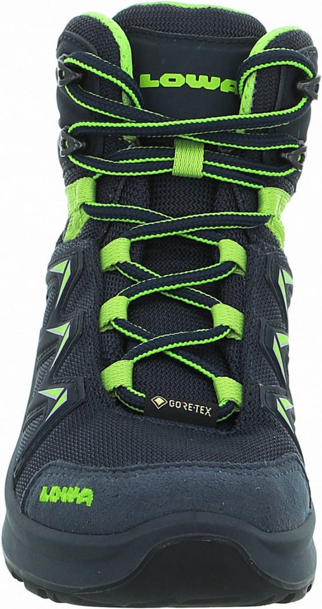 Hatland Innox Pro GTX Mid Junior Steelblue/lime Schoenen Wandelschoenen Halfhoge schoenen Antraciet