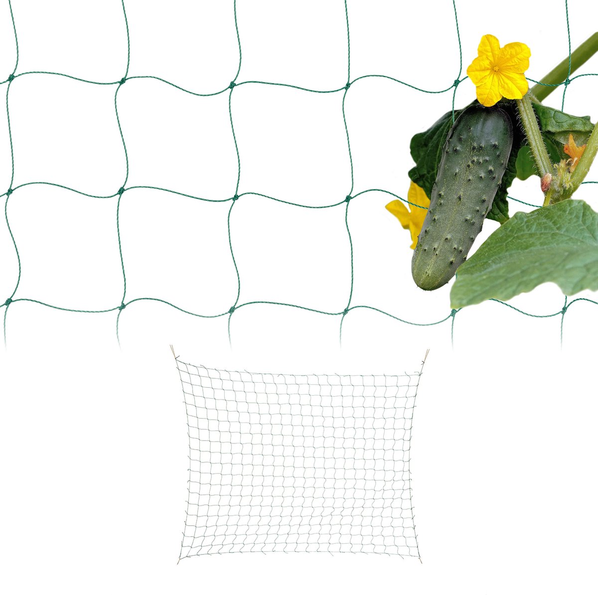 Relaxdays klimnet voor planten set van 2 180 x 360 cm plantensteun klimplanten- PE