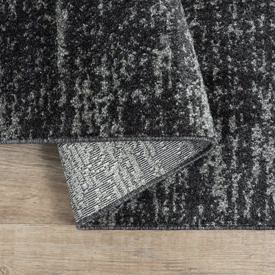 Relax Oslo - Tapis uni à poils ras - Tapis moderne - Zwart- 120x170 CM