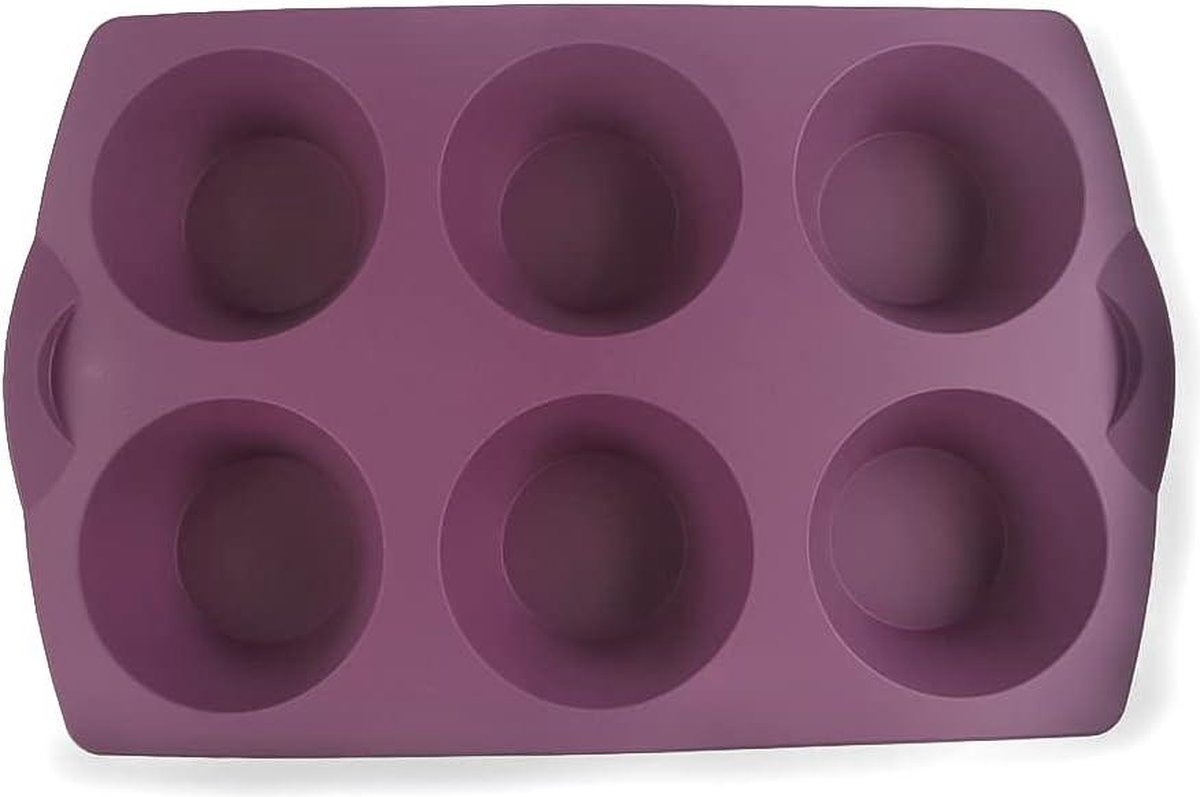 Bakken siliconen mal TupCakes paars - muffin cakevorm taartje - Easyplus 9630 Muffin tin