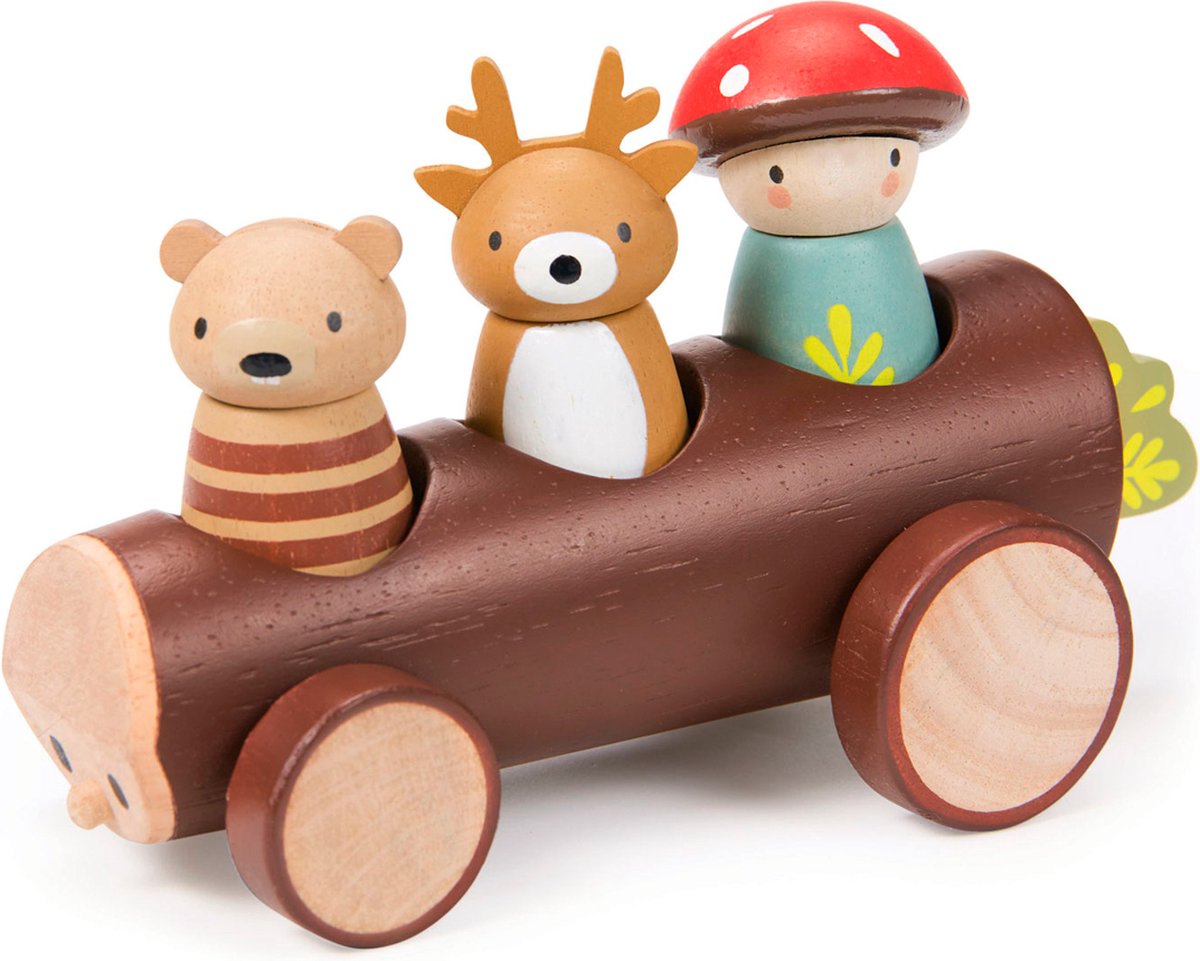 TENDER LEAF Preschool - Taxi Bosdieren - Met 3 Dieren - Hout - 18 Maanden