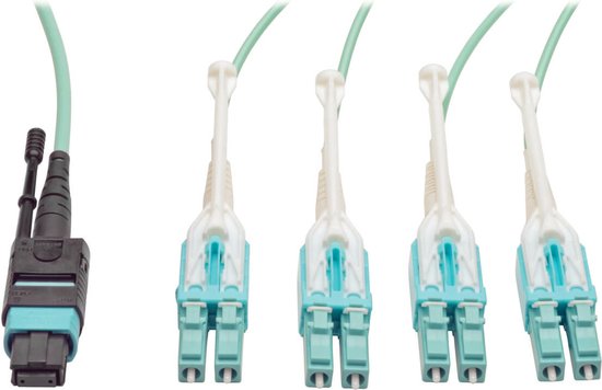 Tripp Lite N844-02M-8LC-PT Câble fibre optique 2 m OM3 MPO / MTP LC Blauw