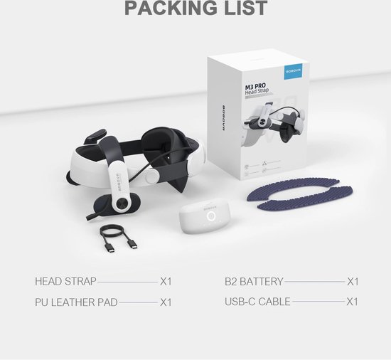 BoboVR M3 Pro - Strap met batterij voor Meta Quest 3S & Quest 3 | bol