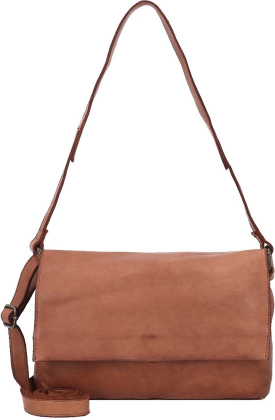 HAROLD'S Cuir Sac à épaule bandoulière Sac à épaule Submarine Handbag Flap Cognac Brun