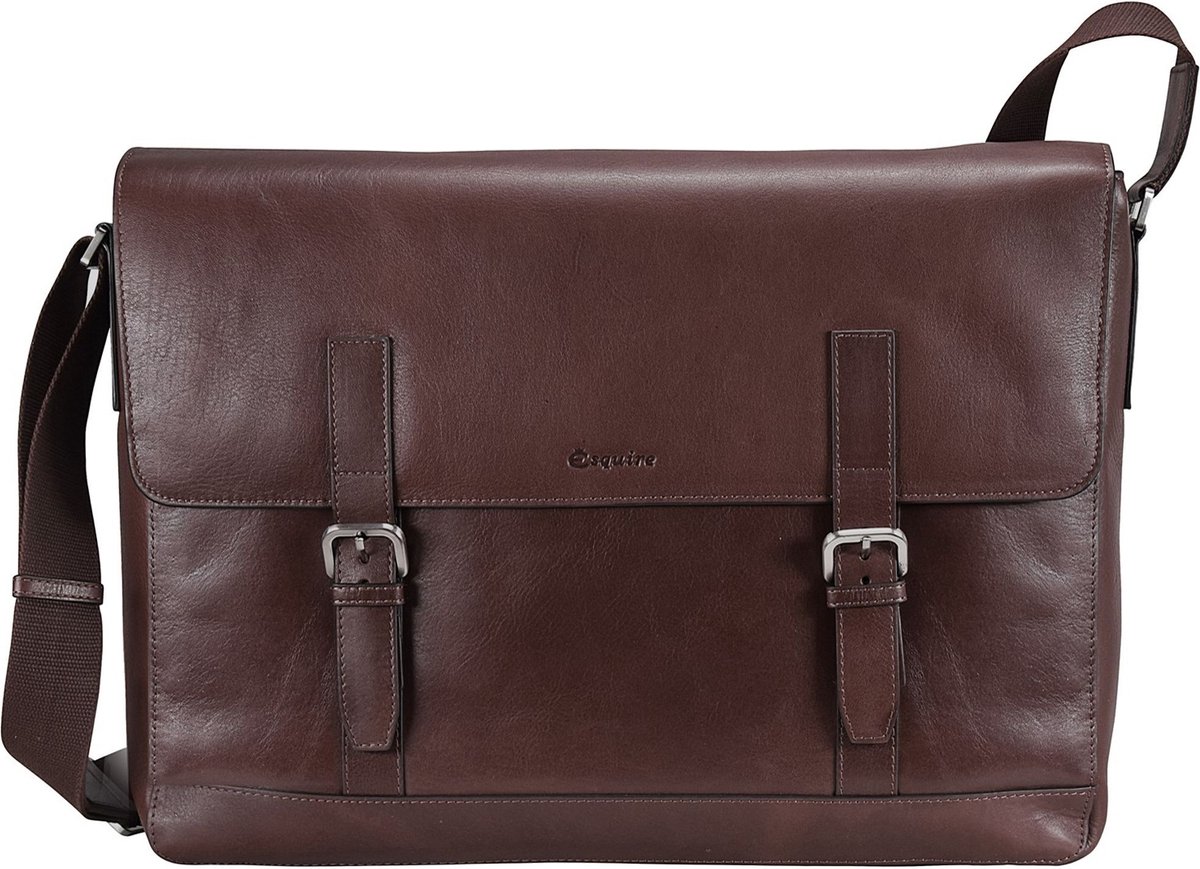 Esquire Vienna Messenger Leer 40 cm - mocca