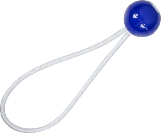 Elastiek met bal blauw - 12 delig - Spanelastiek - 15cm - Benson van Benson — afbeelding 3
