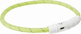 Trixie Halsband Hond Flash Lichthalsband Usb Tpu / Nylon Groen - 45X0.7 CM