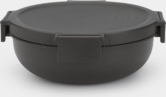 Récipient à salade Brabantia Make & Take - 1,3 l - Plastique - Gris foncé