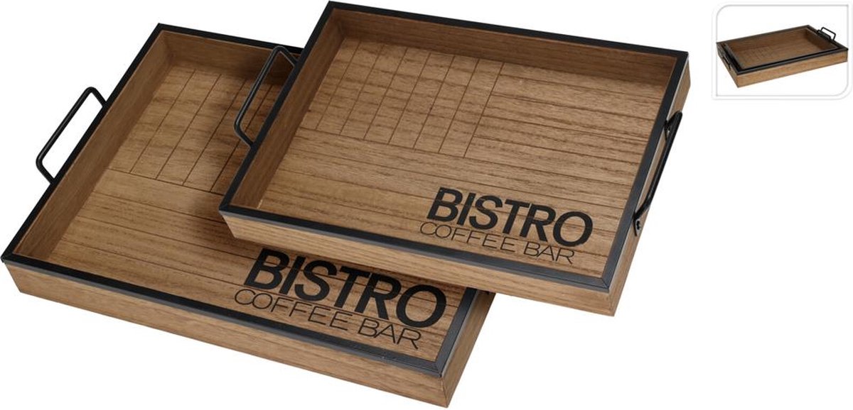Dienblad set 2-delig Bistro