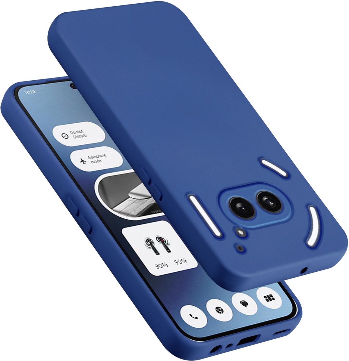 Cadorabo Hoesje geschikt voor Nothing Phone 2a in LIQUID BLAUW - Beschermhoes gemaakt van flexibel TPU silicone Case Cover