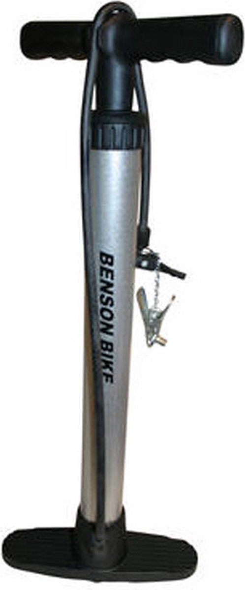 Benson Fietspomp - zilver - 5 bar - 60 cm - Dunlop/Franse/Autoventielen — afbeelding 2